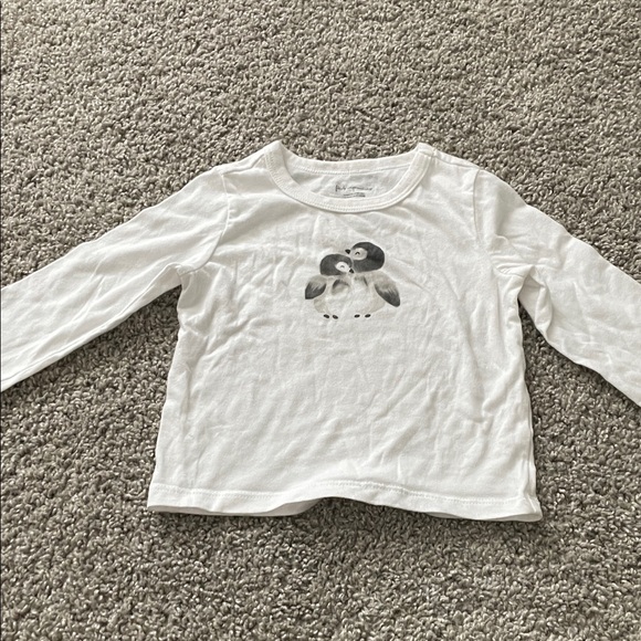 First Impressions White Long Sleeve Shirt with Penguin Design - Picture 1 of 3